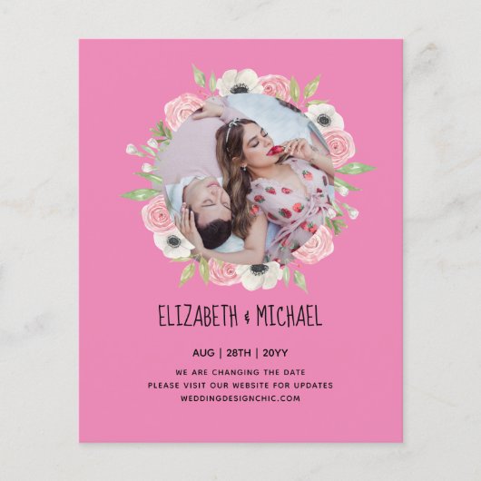 自然ラバ結婚ーズForal Greenery素朴 Boho (正面)