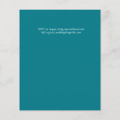 自然ラバ結婚ーズForal Greenery素朴 Boho チラシ (裏面)