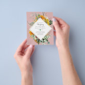 自然ラバ結婚ーズForal Greenery素朴 Boho チラシ (手)