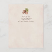 自然ラブカタツムリ男の赤ちゃんシャワー招待状 (裏面)