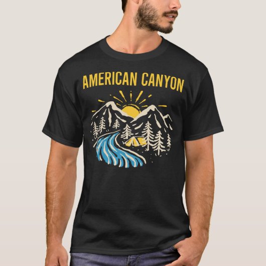 自然ランドスケープアメリカンキャニオン Tシャツ (正面)