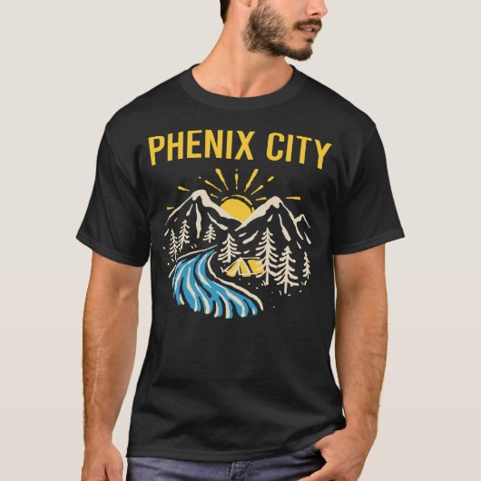自然ランドスケープフェニックスシティ Tシャツ (正面)