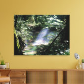 自然ランドスケープ陽光Through Trees On Creek キャンバスプリント (インサイチュ (リビング))