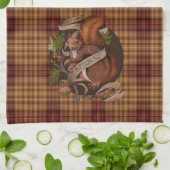 自然リス キッチンタオル (折り畳み)