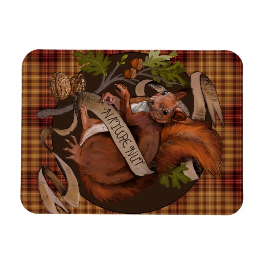 自然リス マグネット (横)