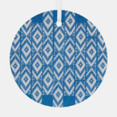 自然リネン繊維の民族オーナメント ガラスオーナメント (裏面)