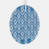 自然リネン繊維の民族オーナメント ガラスオーナメント (正面右)