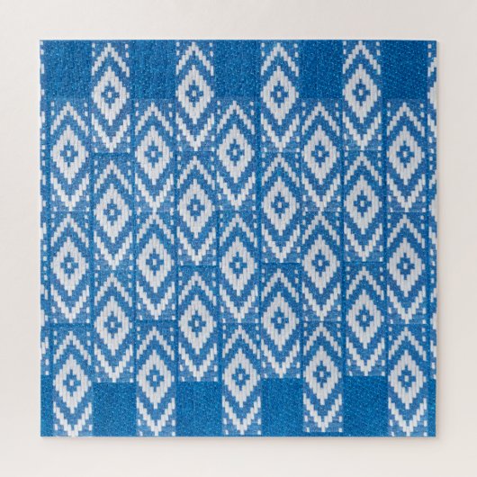 自然リネン繊維の民族オーナメント ジグソーパズル (縦)