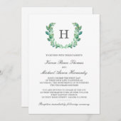 自然リース結婚式招待状 招待状 (正面/裏面)