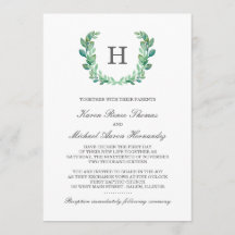 自然リース結婚式招待状