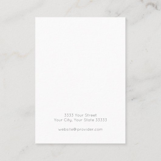 自然リービブランチシンプルイヤリングディスプレイカード 名刺 (裏面)