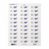 自然リーフプリントラベンダーオークリーフ ラベル (フルシート)