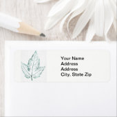 自然リーフプリント、緑の春カエデ。 ラベル (インサイチュ)