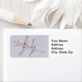 自然リーフプリント、1月ピンオーク ラベル (インサイチュ)