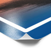 自然レイクツリーズカップルのシルエットのアートワーク フォトプリント            (角)