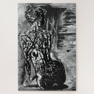 自然レディジグソーパズル白黒絵画ズ ジグソーパズル