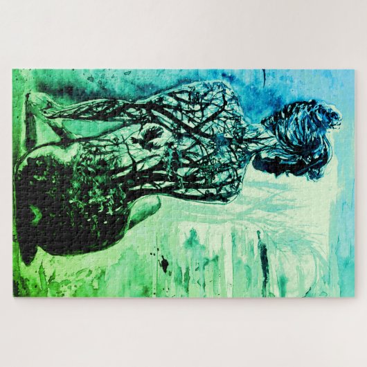 自然レディジグソーパズル絵画ズグリーンアート ジグソーパズル (横)