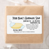 自然レトロ石けんラベル白黒テンプレート ラベル (インサイチュ)