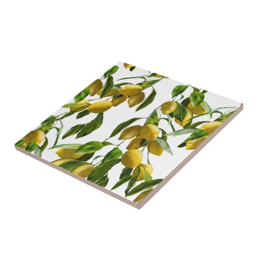 自然レモン、美しい タイル (側面)