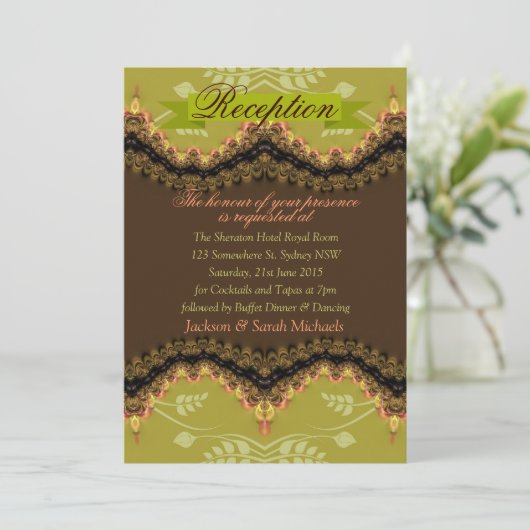 自然レースカクテルパーティー披露宴招待状 招待状 (スタンド正面)