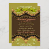 自然レースカクテルパーティー披露宴招待状 招待状 (正面/裏面)