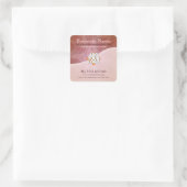 自然ロゴ付き曲線 スクエアシール (バッグ)