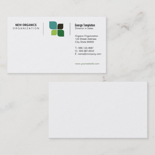 自然ロゴ(グリッドバリエーション) 名刺 (正面/裏面)