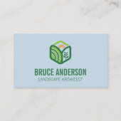 自然ロゴ |造園園 名刺 (正面)