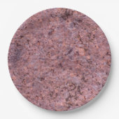 自然ロックフォトジオロジーピンクのテクスチャ ペーパープレート (正面)