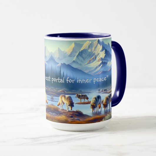 自然ワイルドライフウォルズデナリパークコーヒーマグ マグカップ (正面右)