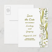 自然ワンダーランドかわいいデートを保存 案内ポストカード (正面/裏面)