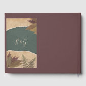 自然ヴィンテージボホシックな緑結婚草 ゲストブック (裏面)