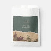 自然ヴィンテージボホシックな緑結婚草 フェイバーバッグ (正面)