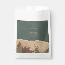 自然ヴィンテージボホシックな緑結婚草 フェイバーバッグ