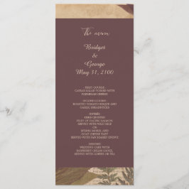 自然ヴィンテージボホシックグリーンリー結婚メニュー プログラム