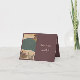 自然ヴィンテージbohoシック緑の座席独身のカード サンキューカード