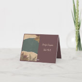 自然ヴィンテージbohoシック緑の座席独身のカード サンキューカード (裏面)