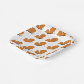 自然ー図解入りの、写真付きのルオレンジバタフライパターン ペーパープレート (傾斜あり)