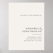 自然予算モダンミニマルエレガント白黒 ポスター (正面)