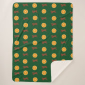 自然伝統的ウィンター素朴ファームハウスパターン シェルパブランケット (正面)