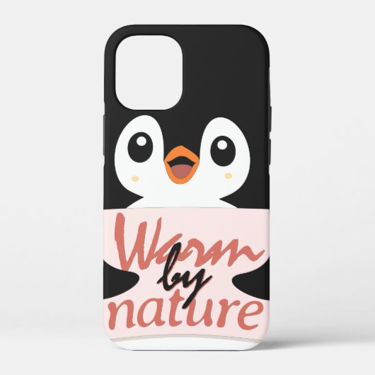 自然体で温かい：遊び心のあるテキストと愛らしいペンギン Case-Mate iPhoneケース (裏面)