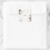 自然作業積み重ね石大理石ブライダルシャワー スクエアシール (バッグ)