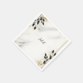 自然作業積み重ね石大理石ブライダルシャワー スタンダードカクテルナプキン (角)