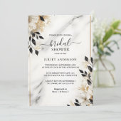 自然作業積み重ね石大理石ブライダルシャワー 招待状 (スタンド正面)