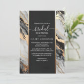 自然作業積み重ね石大理石ブライダルシャワー 招待状 (スタンド正面)