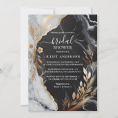 自然作業積み重ね石大理石ブライダルシャワー 招待状 (正面)