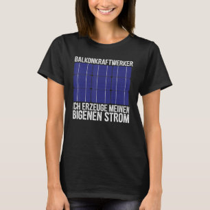 自然保護バルコニーPowerworker太陽光発電 Tシャツ