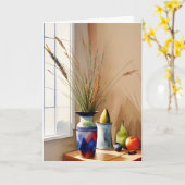 自然光の中の静物生活 カード (黄色い花)