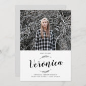 自然光卒業発表 招待状 (正面/裏面)