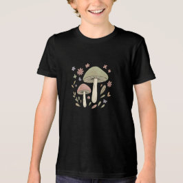 自然冒険キノコ グラフィック クール トライブレンドTシャツ